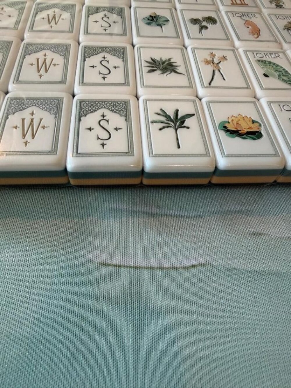 American Mahjong Tiles NEW, Featuring White Lotus as Dots, Tortoise FASTDELIVERY - Picture 4 of 6